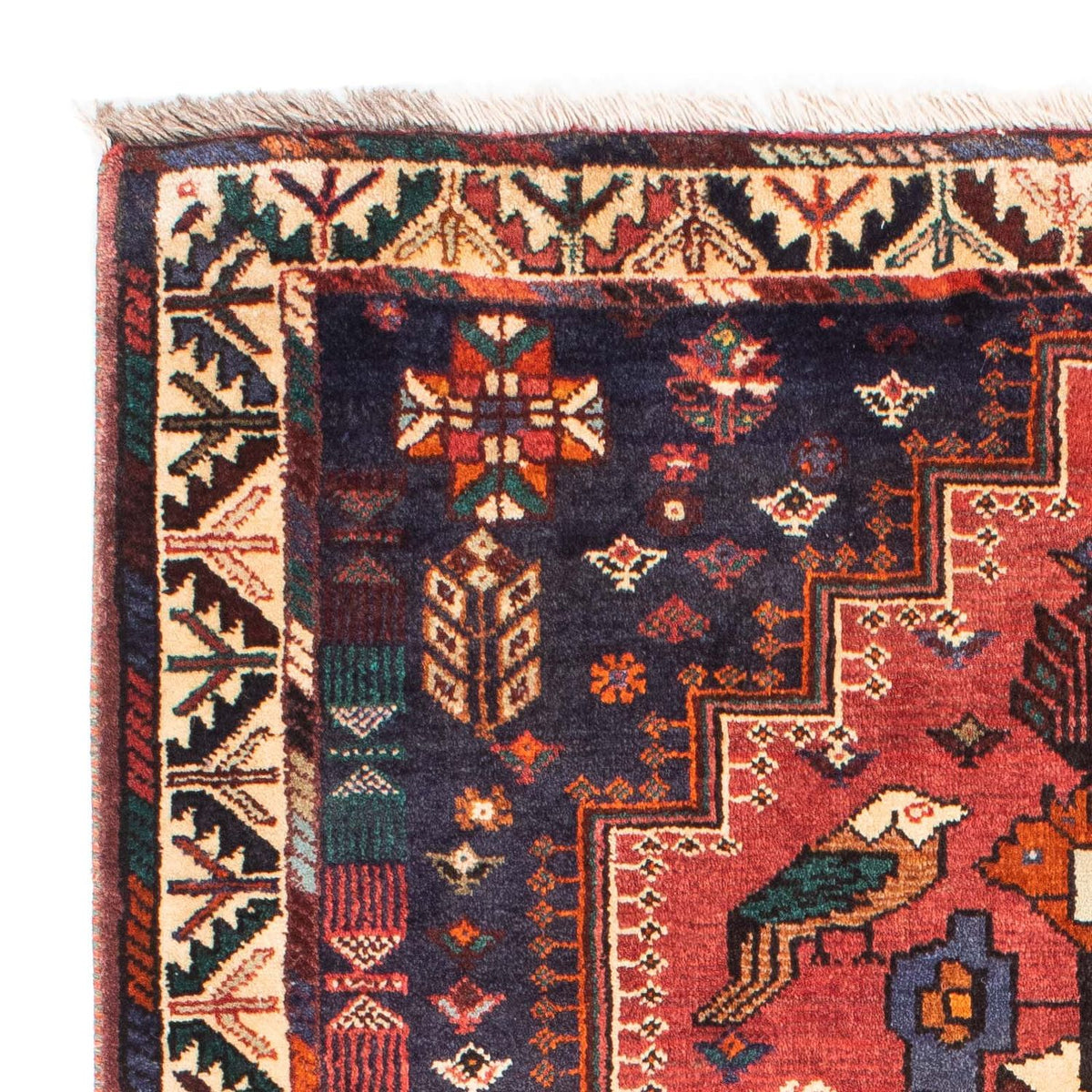 Persisk tæppe - Nomadisk - 168 x 128 cm - mørkeblå