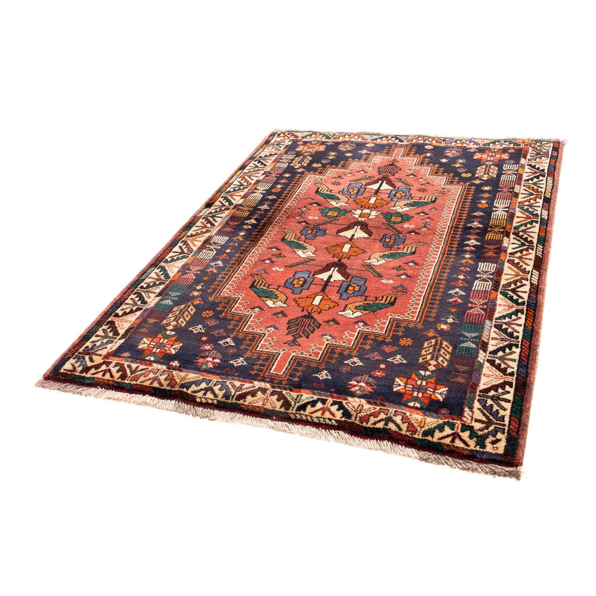 Persisk tæppe - Nomadisk - 168 x 128 cm - mørkeblå