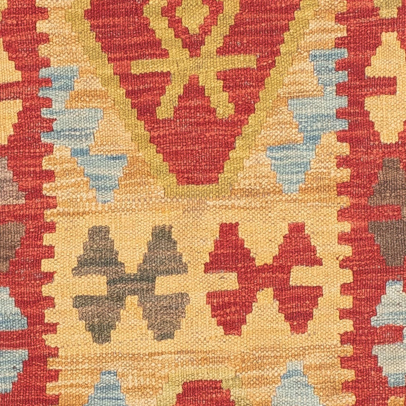 Løber Kelim Carpet - Splash - 199 x 65 cm - rød
