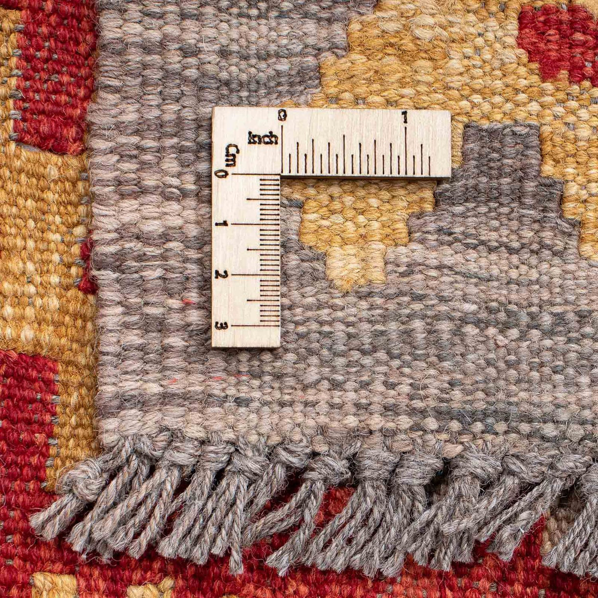 Løber Kelim Carpet - Splash - 199 x 65 cm - rød