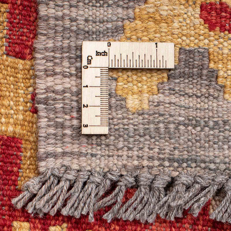 Løber Kelim Carpet - Splash - 199 x 65 cm - rød