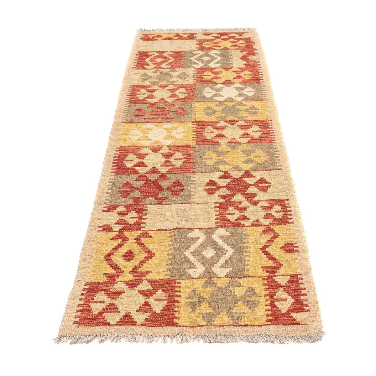 Løber Kelim Carpet - Splash - 206 x 62 cm - flerfarvet