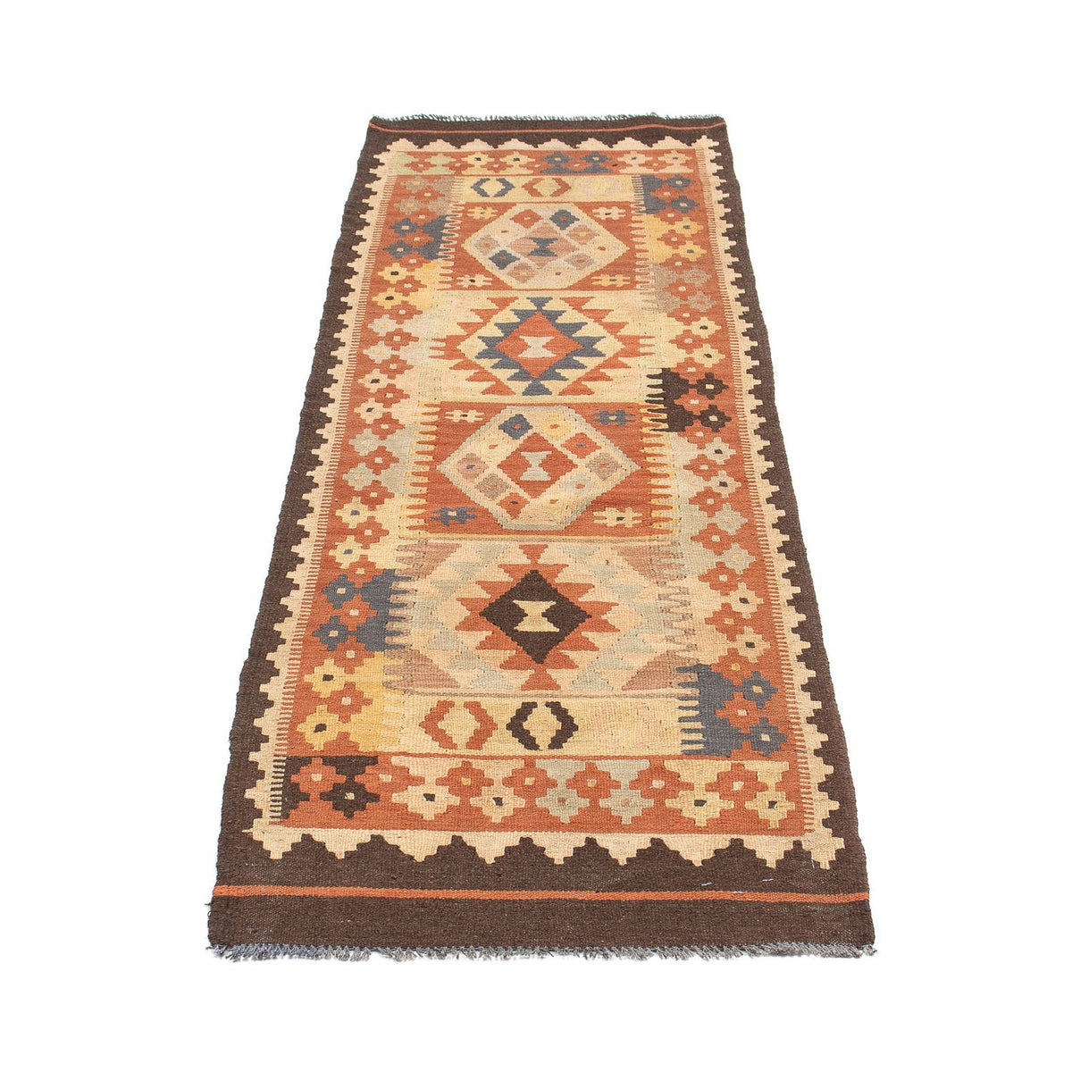 Løber Kelim Carpet - Splash - 200 x 62 cm - flerfarvet