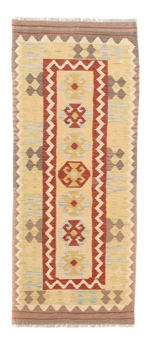 Løber Kelim Carpet - Splash - 193 x 63 cm - beige