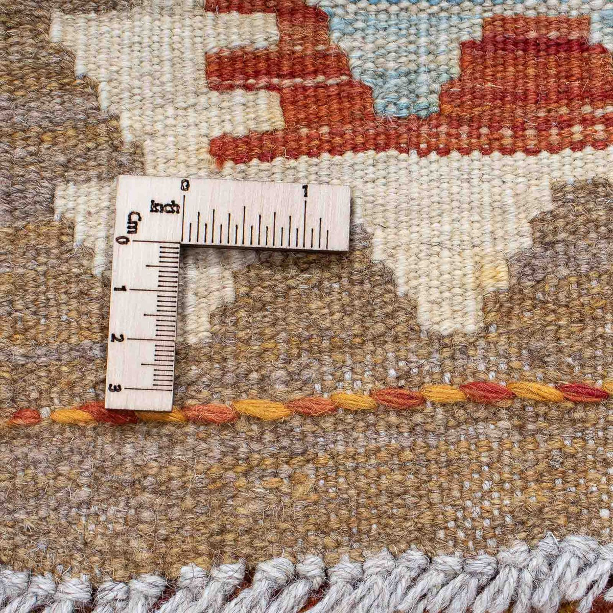 Løber Kelim Carpet - Splash - 200 x 62 cm - rust