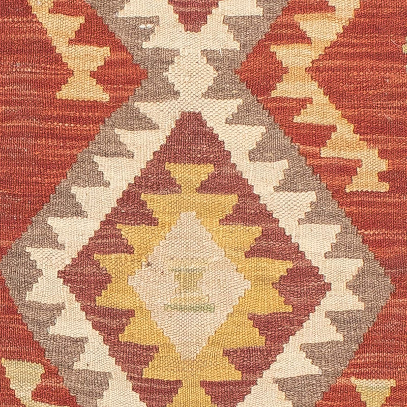 Løber Kelim Carpet - Splash - 200 x 66 cm - rød