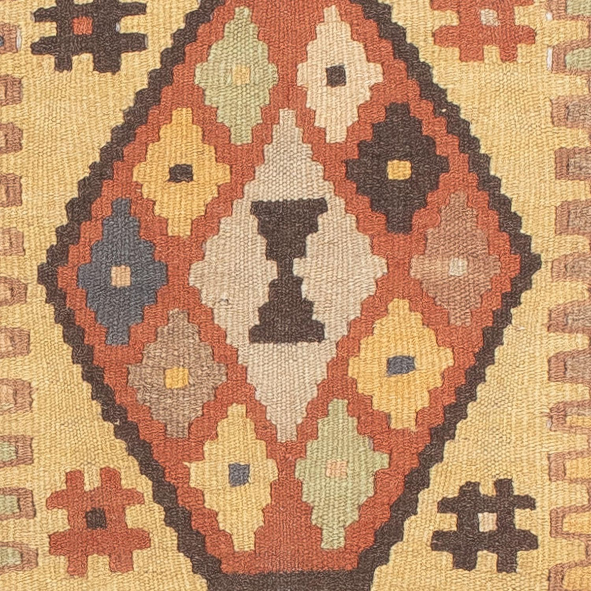 Løber Kelim Carpet - Splash - 204 x 59 cm - flerfarvet