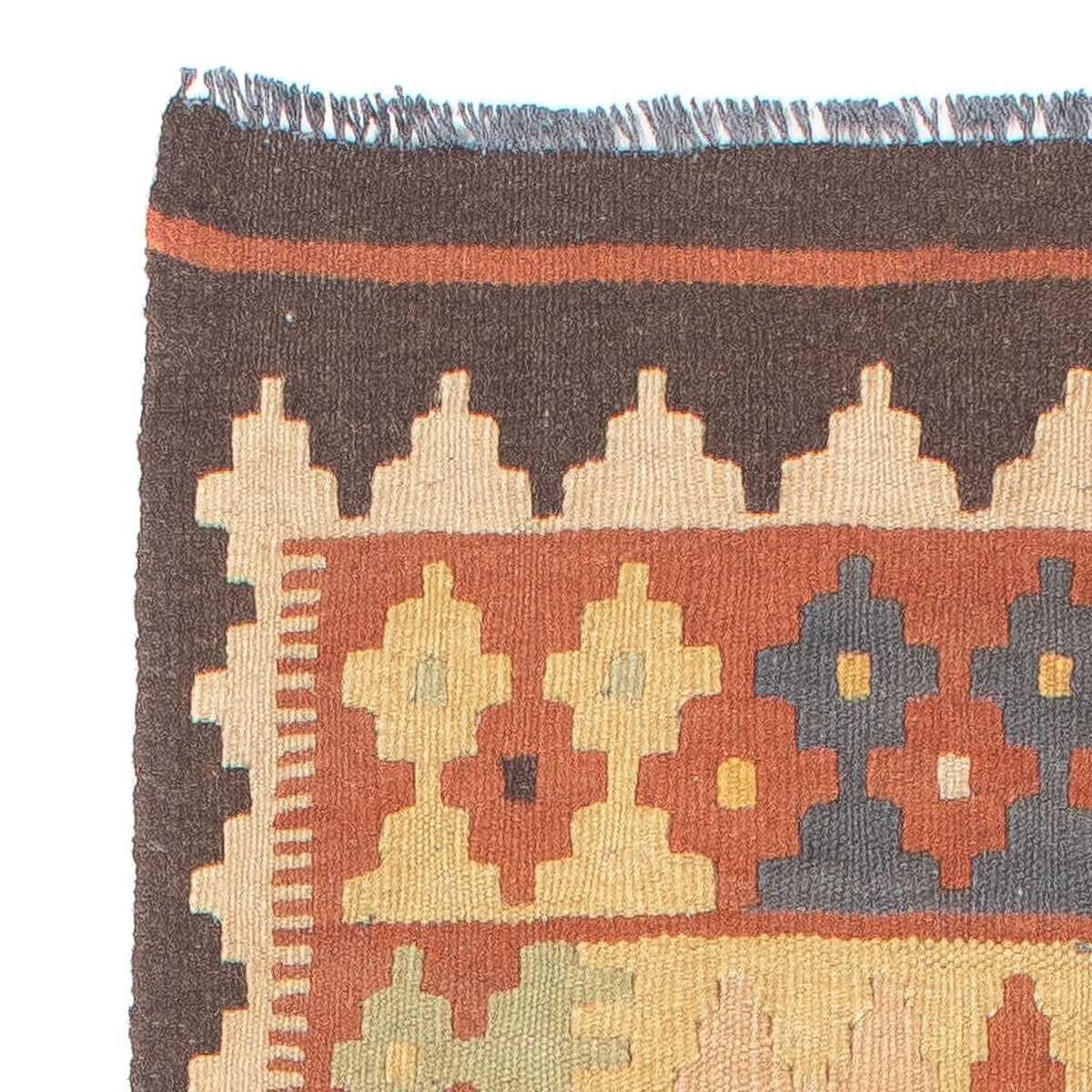 Løber Kelim Carpet - Splash - 204 x 59 cm - flerfarvet