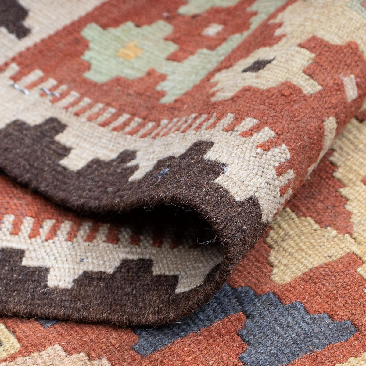 Løber Kelim Carpet - Splash - 204 x 59 cm - flerfarvet