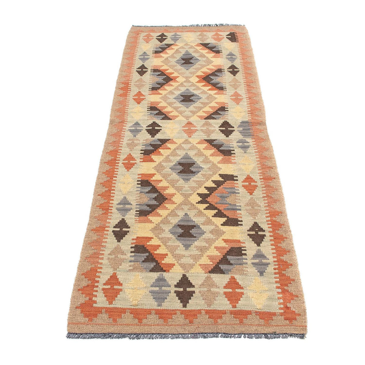 Løber Kelim Carpet - Splash - 198 x 57 cm - flerfarvet