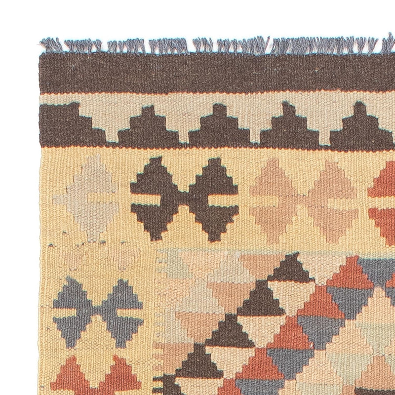 Løber Kelim Carpet - Splash - 198 x 63 cm - beige