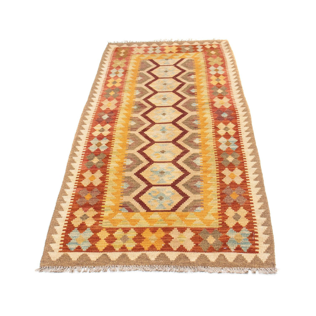 Løber Kelim-tæppe - orientalsk - 191 x 74 cm - beige