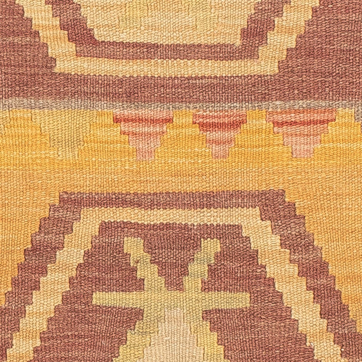 Løber Kelim Carpet - Splash - 191 x 52 cm - guld