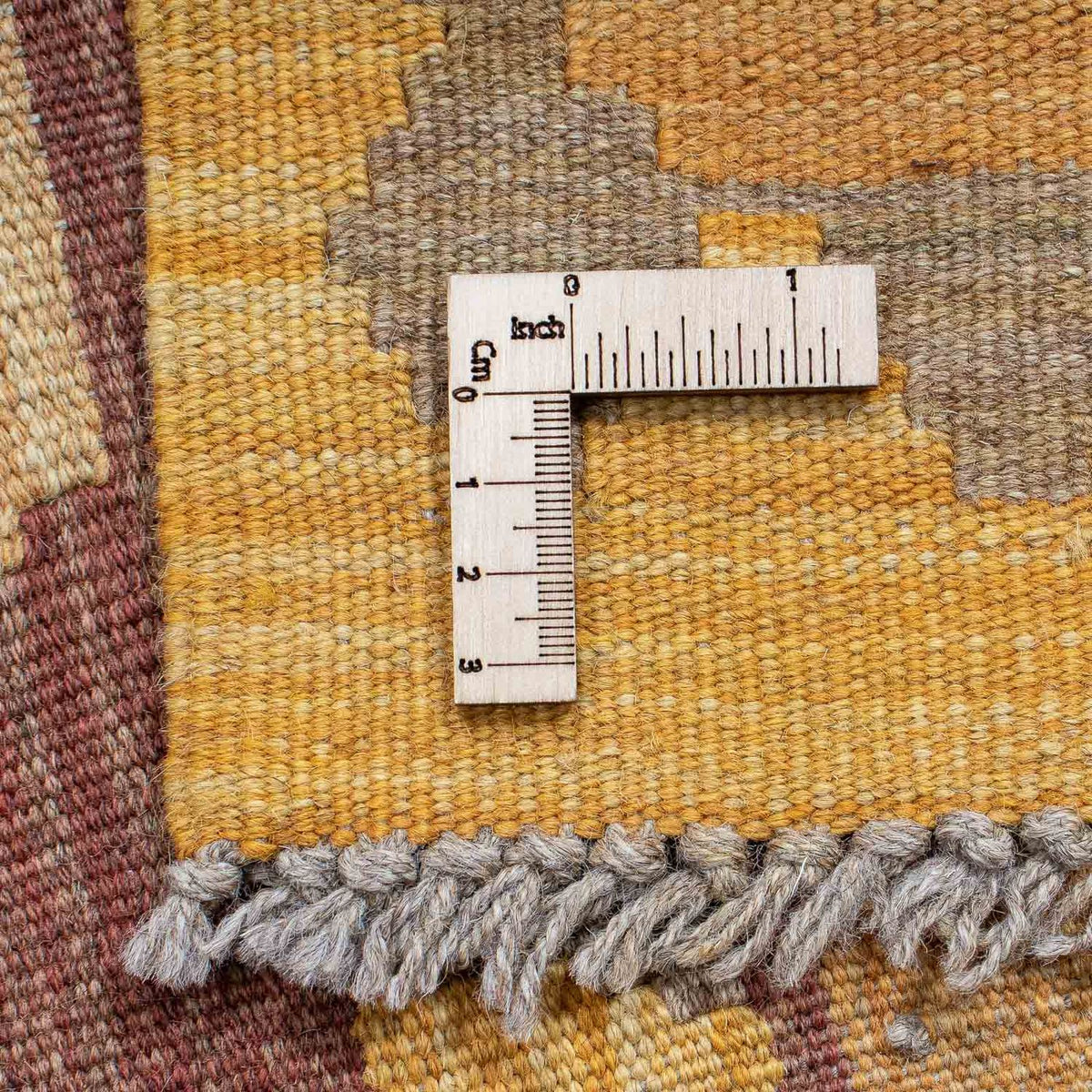 Løber Kelim Carpet - Splash - 191 x 52 cm - guld