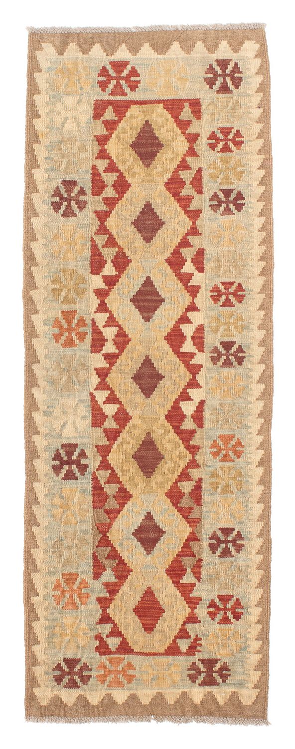Løber Kelim Carpet - Splash - 191 x 60 cm - lys brun
