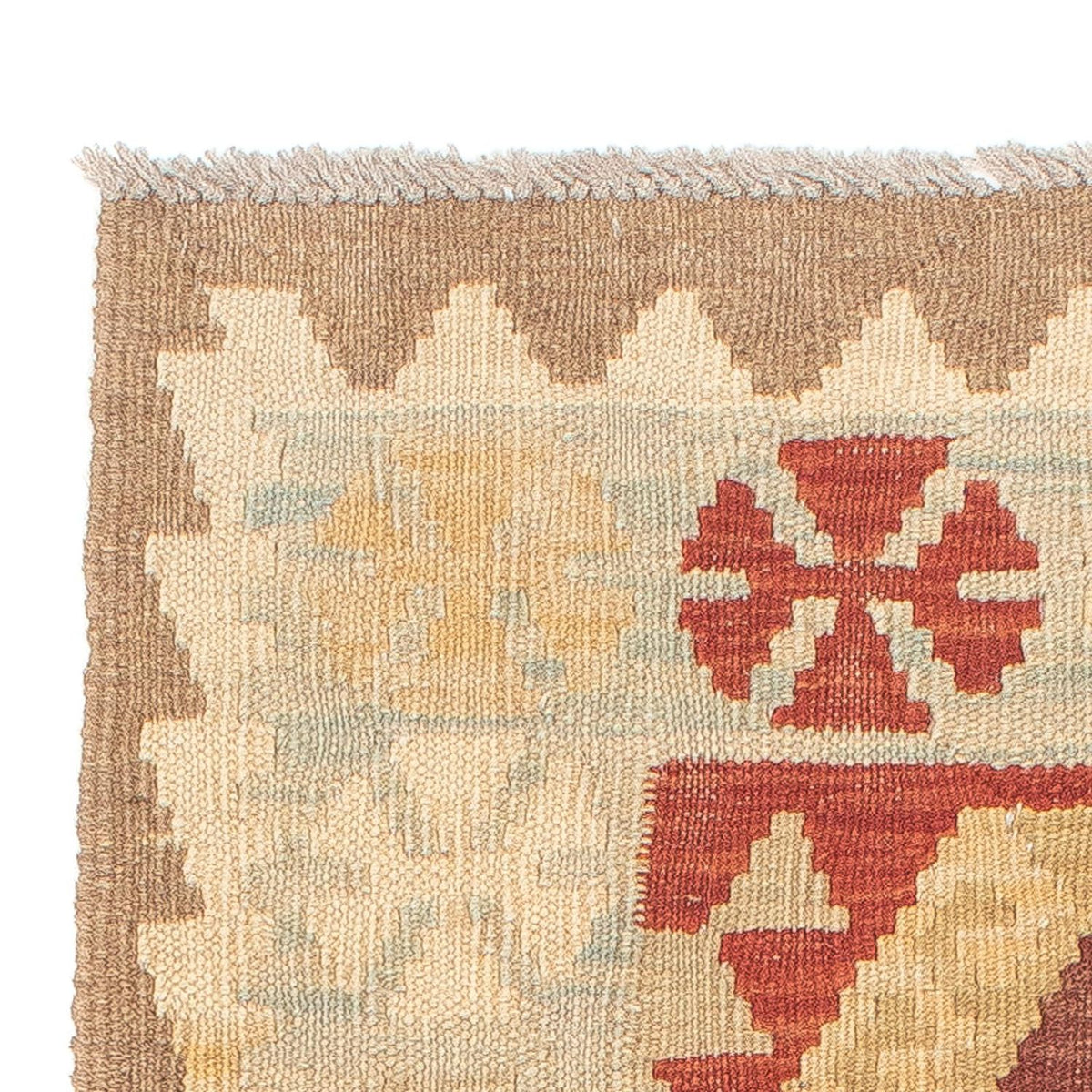 Løber Kelim Carpet - Splash - 191 x 60 cm - lys brun