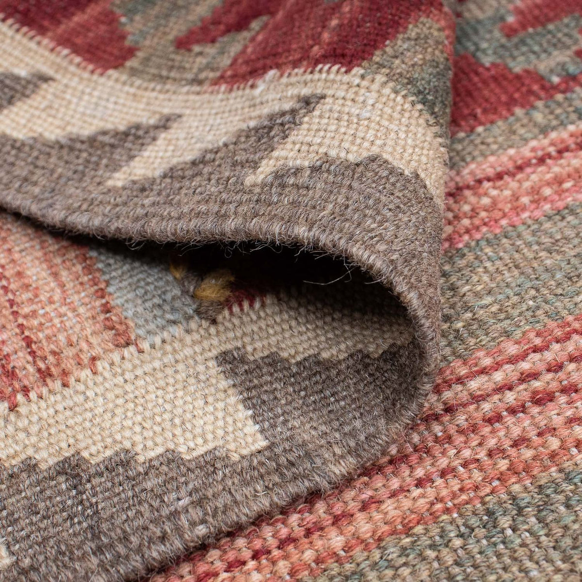 Løber Kelim Carpet - Splash - 186 x 71 cm - flerfarvet