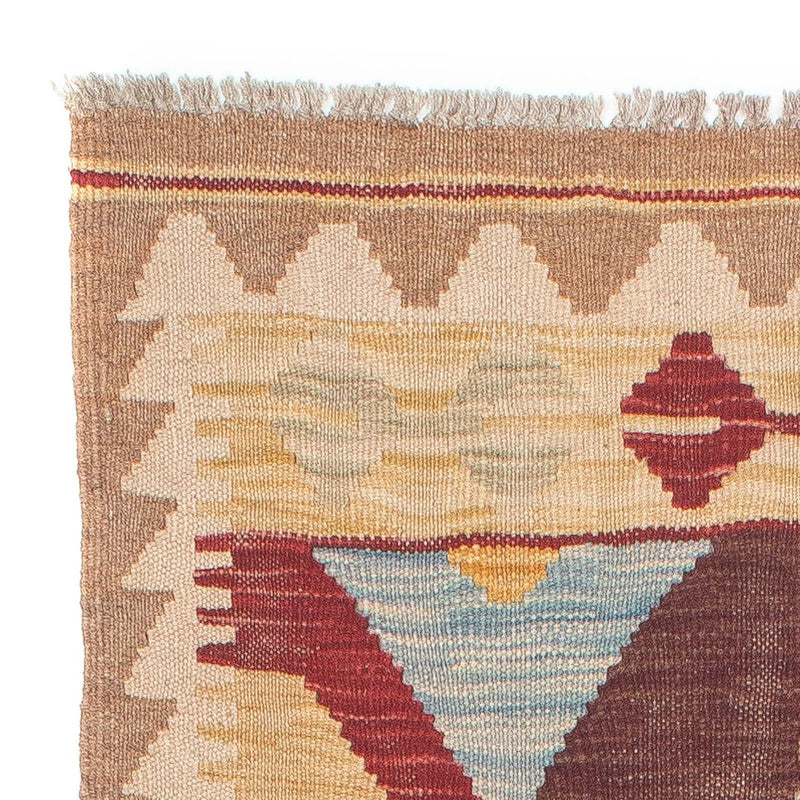 Løber Kelim Carpet - Splash - 203 x 68 cm - lys brun