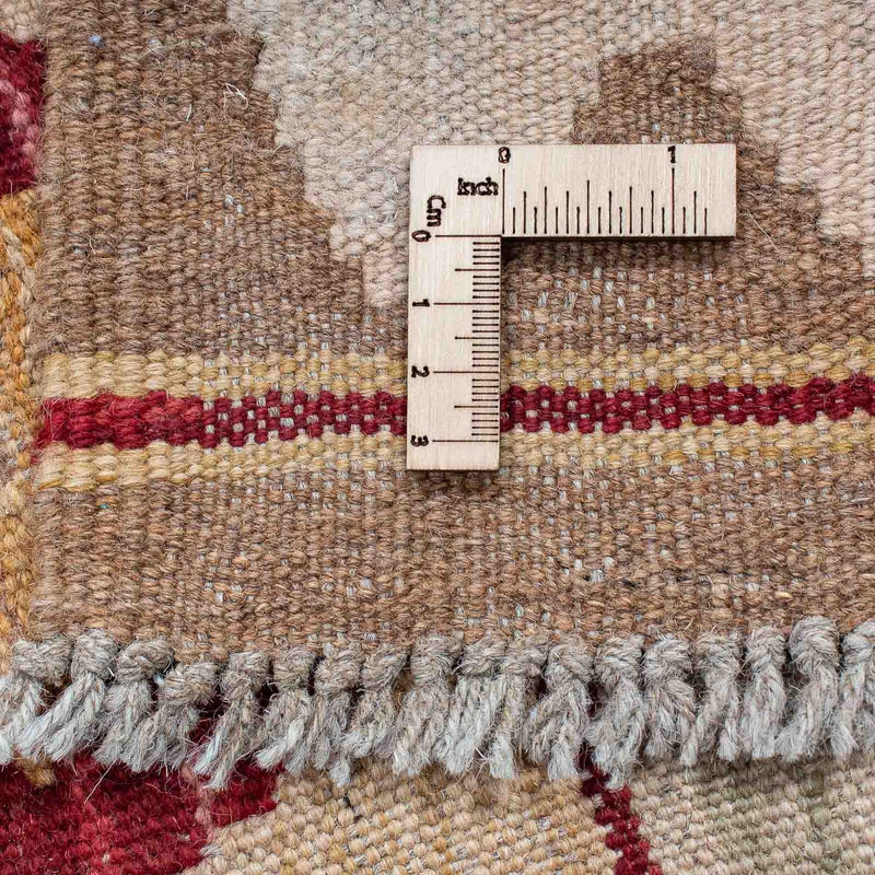 Løber Kelim Carpet - Splash - 203 x 68 cm - lys brun