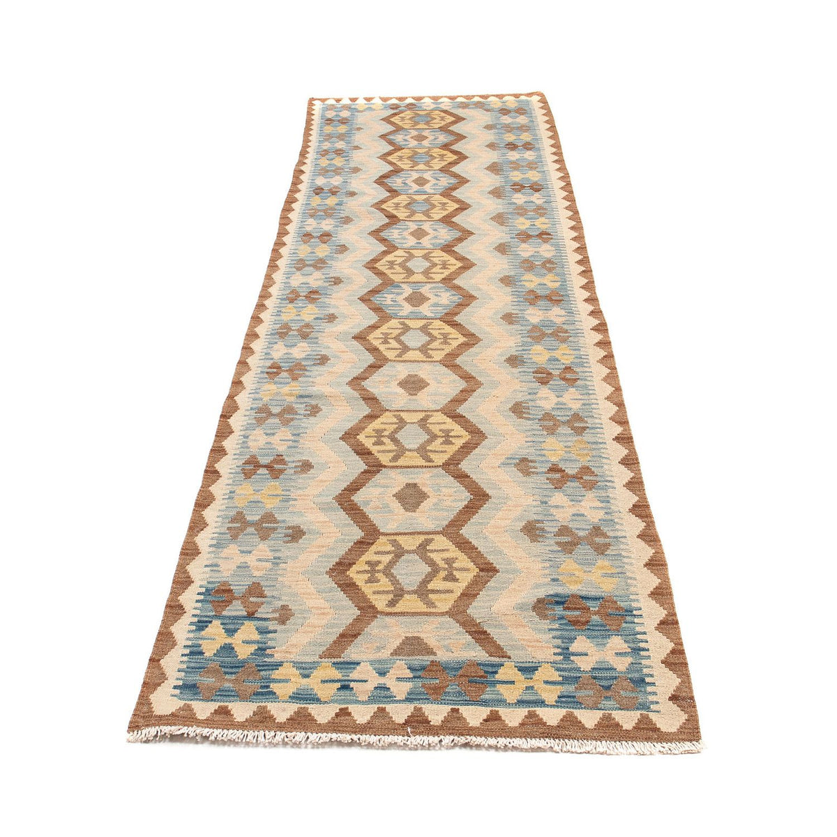 Løber Kelim Carpet - Splash - 302 x 80 cm - flerfarvet