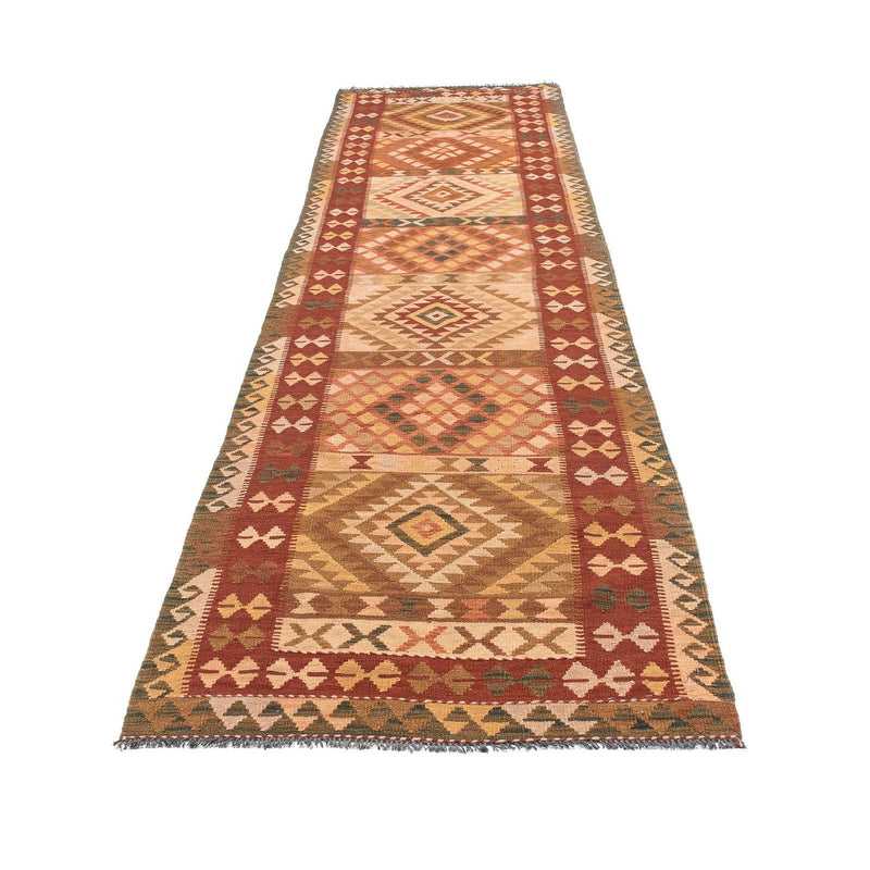Løber Kelim Carpet - Splash - 397 x 95 cm - flerfarvet