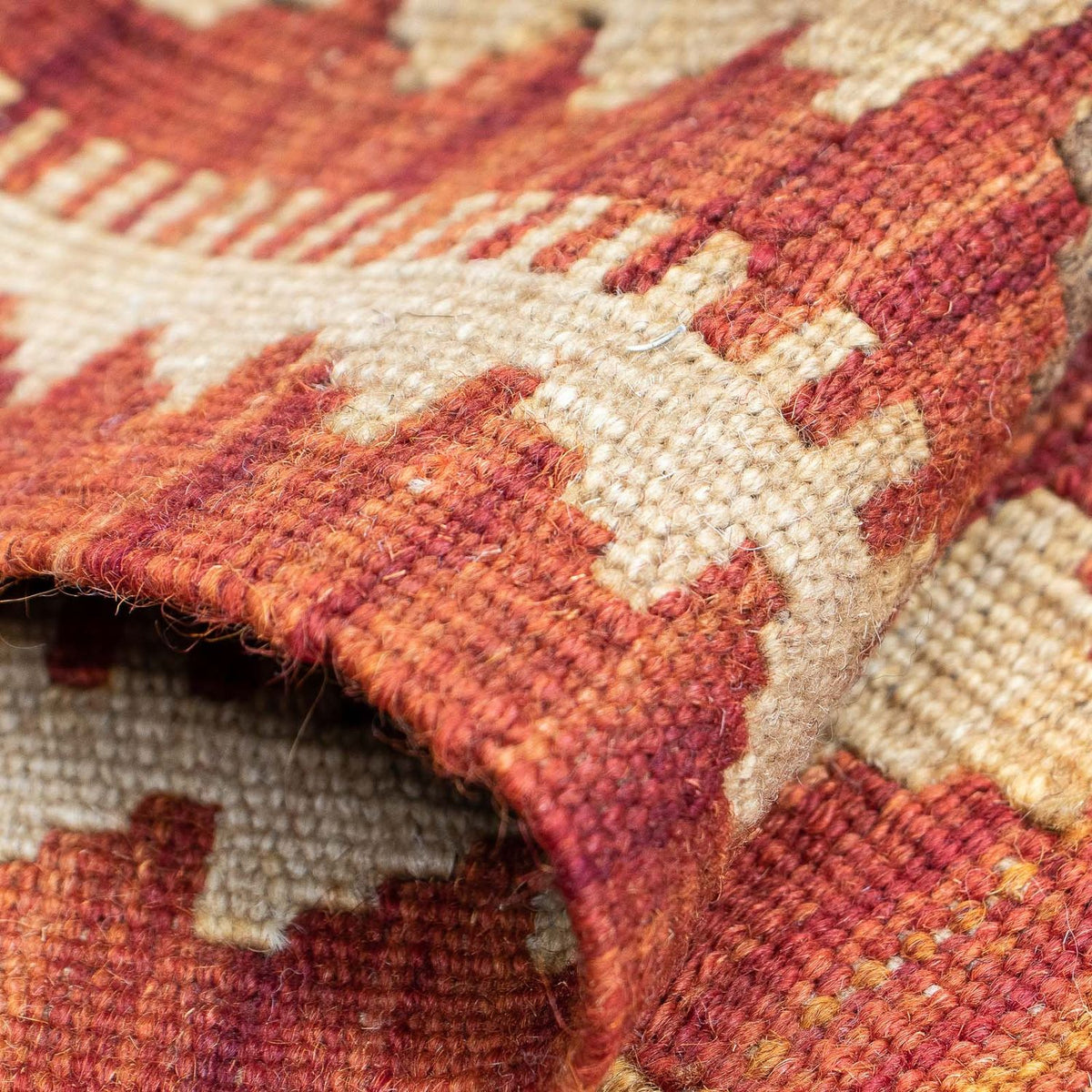Løber Kelim Carpet - Splash - 190 x 47 cm - rød