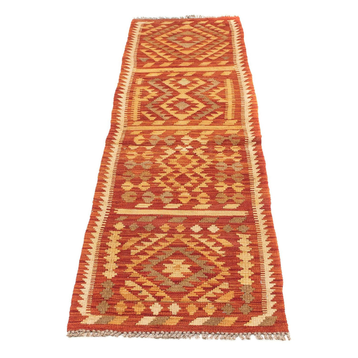 Løber Kelim Carpet - Splash - 190 x 47 cm - rød