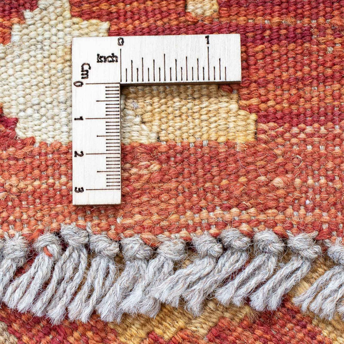 Løber Kelim Carpet - Splash - 190 x 47 cm - rød