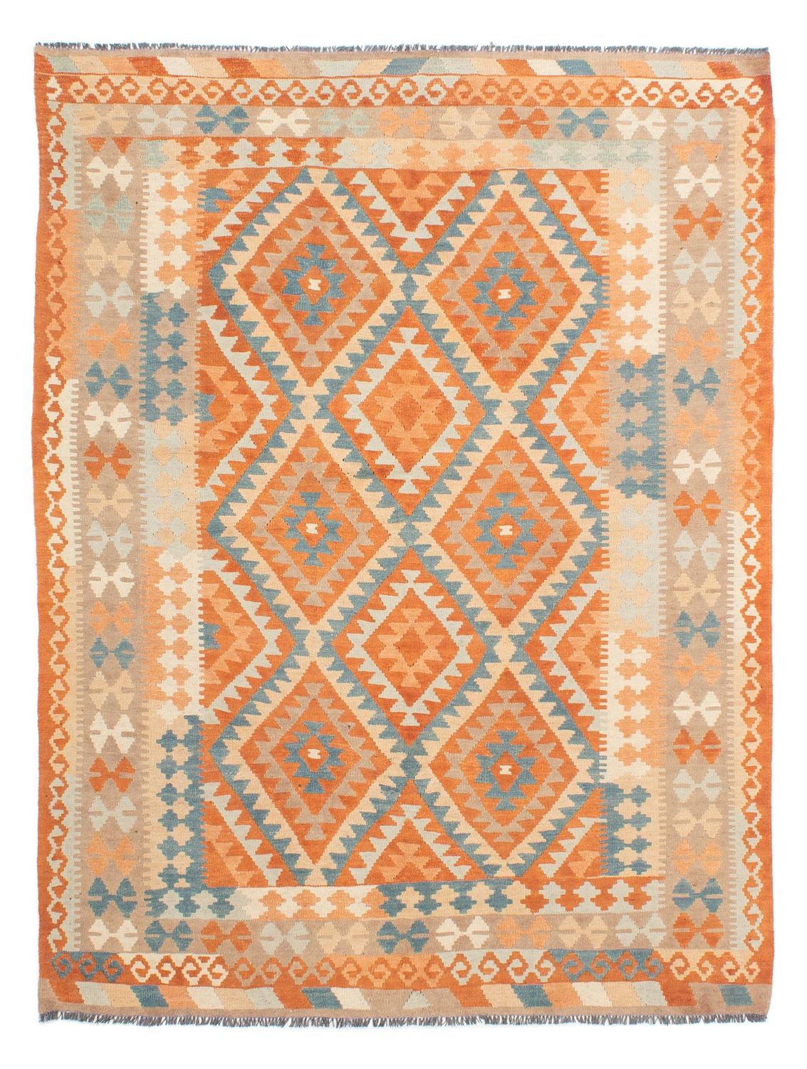Kelim Carpet - Splash - 214 x 159 cm - flerfarvet