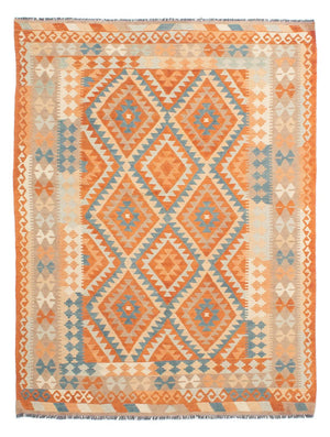 Kelim Carpet - Splash - 214 x 159 cm - flerfarvet