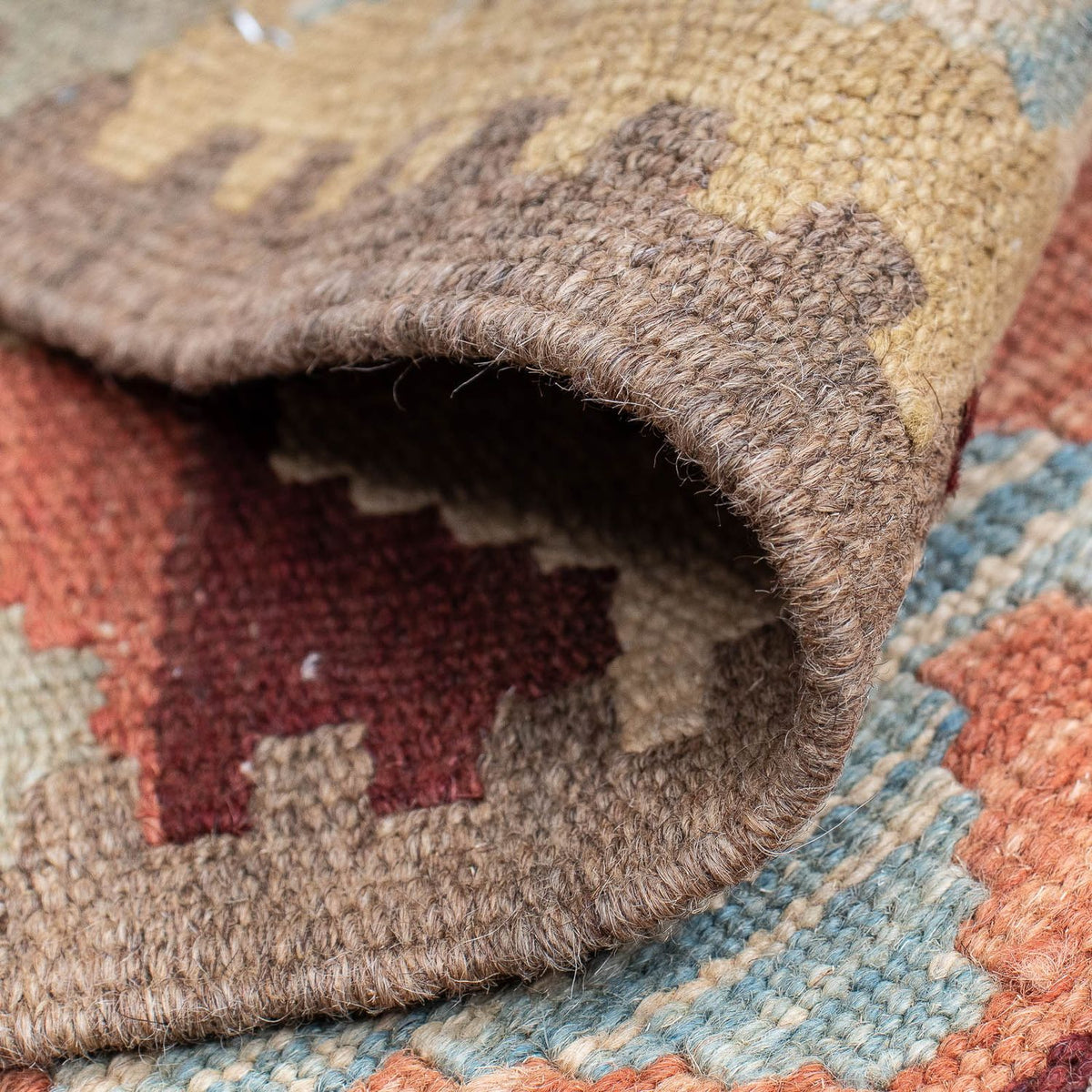 Løber Kelim Carpet - Splash - 200 x 62 cm - flerfarvet