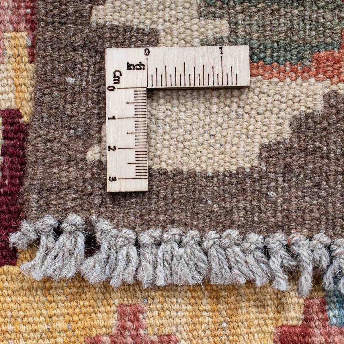 Løber Kelim Carpet - Splash - 200 x 65 cm - lysrød