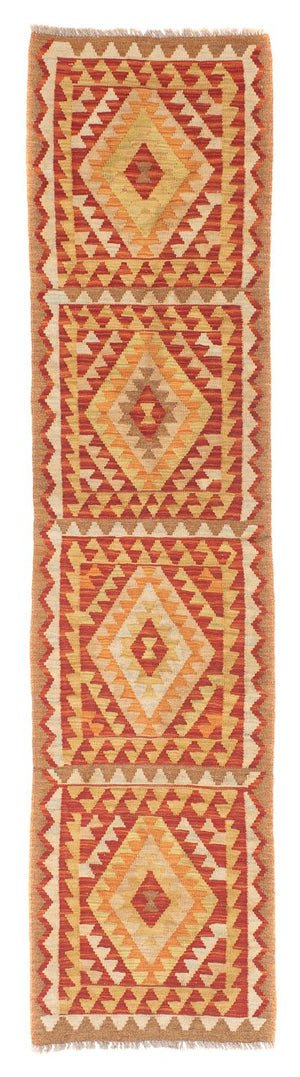 Løber Kelim Carpet - Splash - 222 x 57 cm - flerfarvet