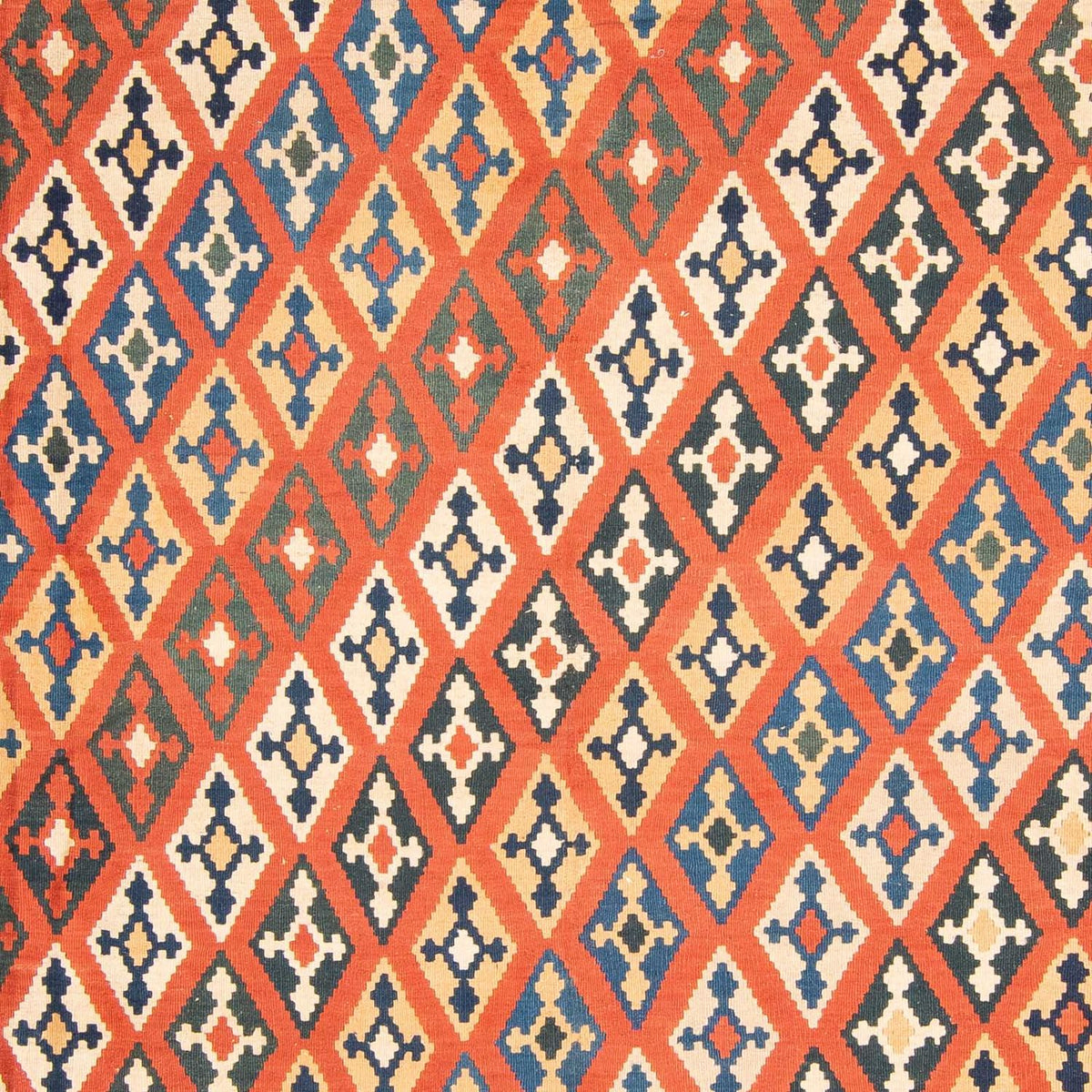 Kelim-tæppe - orientalsk - 388 x 308 cm - flerfarvet