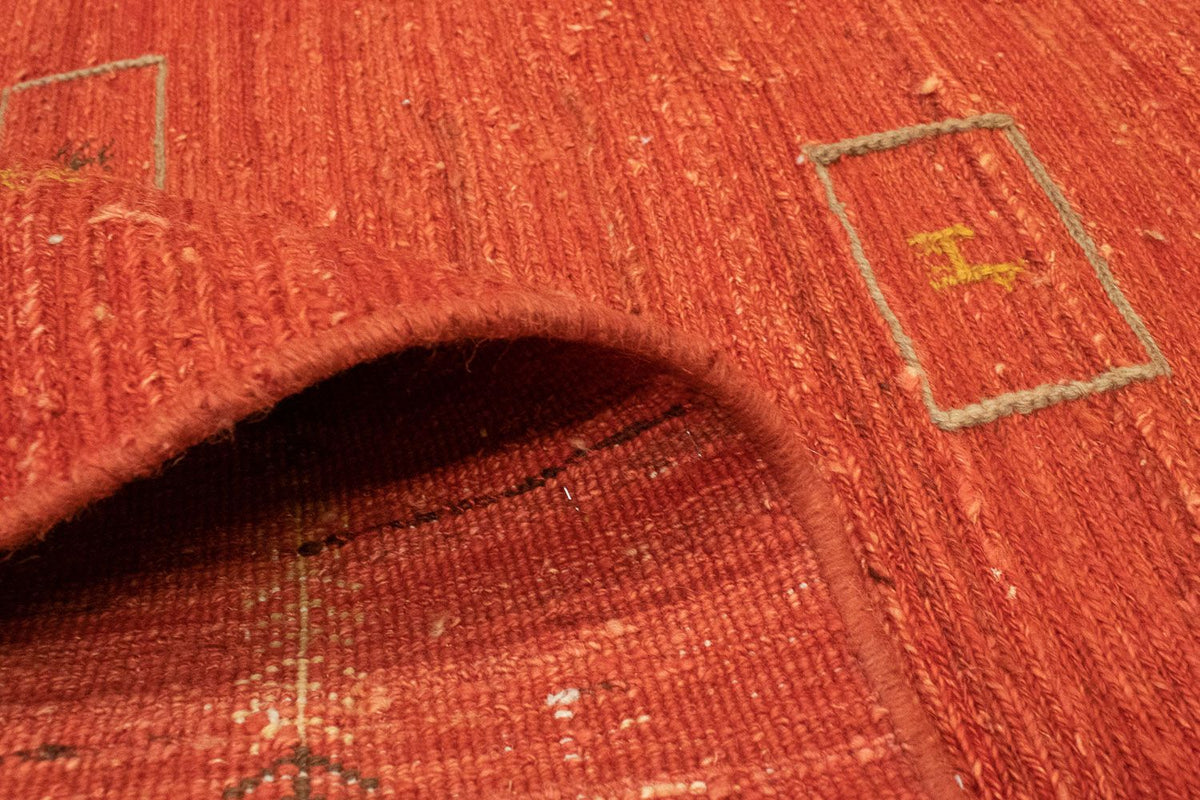 Gabbeh-tæppe - Persisk - 198 x 143 cm - rød