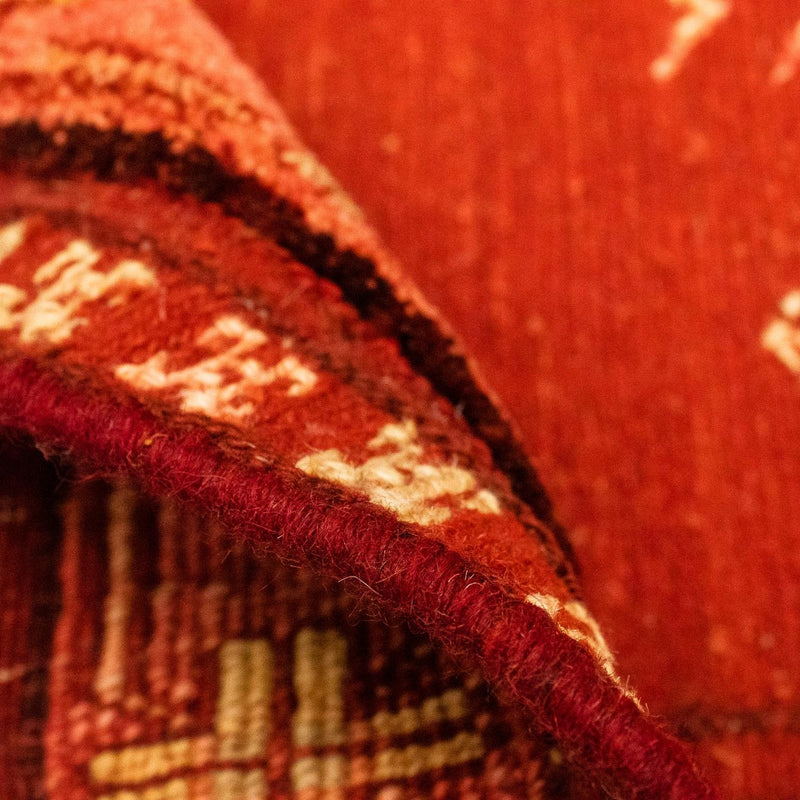 Gabbeh Tæppe - Loribaft Persisk - 150 x 97 cm - mørkerød