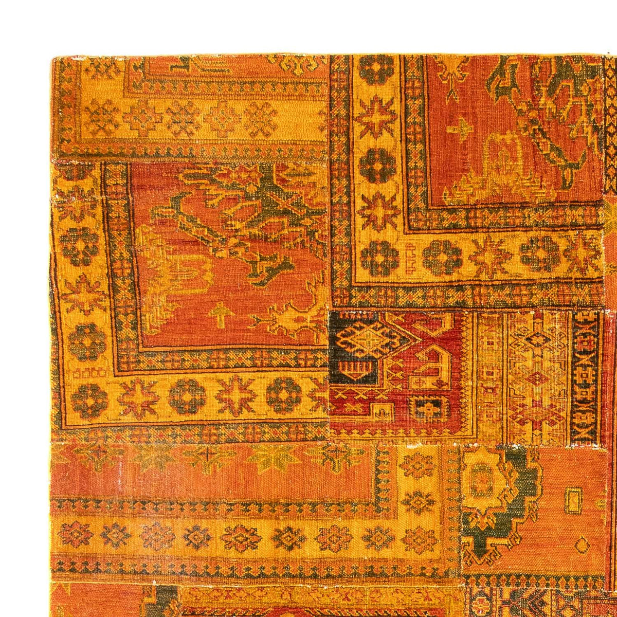 Patchwork-tæppe - 295 x 239 cm - brun