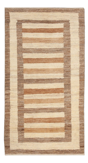 Gabbeh Tæppe - Loribaft Persisk - 139 x 72 cm - beige