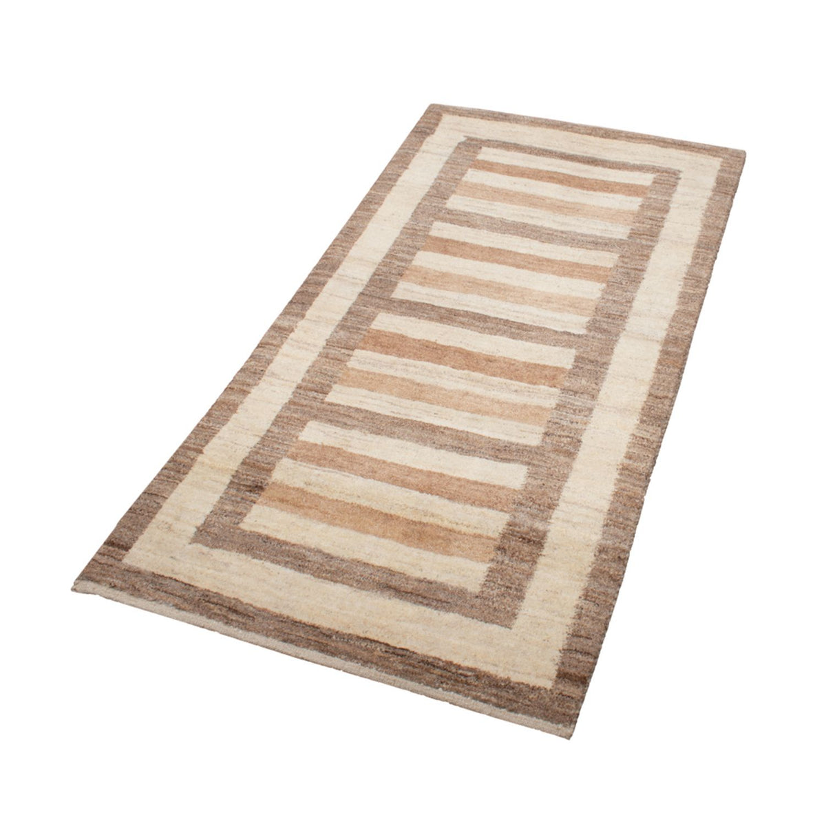 Gabbeh Tæppe - Loribaft Persisk - 139 x 72 cm - beige