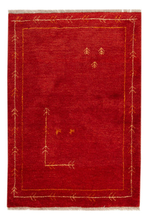 Gabbeh Tæppe - Loribaft Persisk - 126 x 85 cm - rød