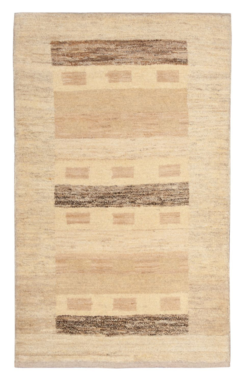 Gabbeh Tæppe - Loribaft Persisk - 125 x 78 cm - beige