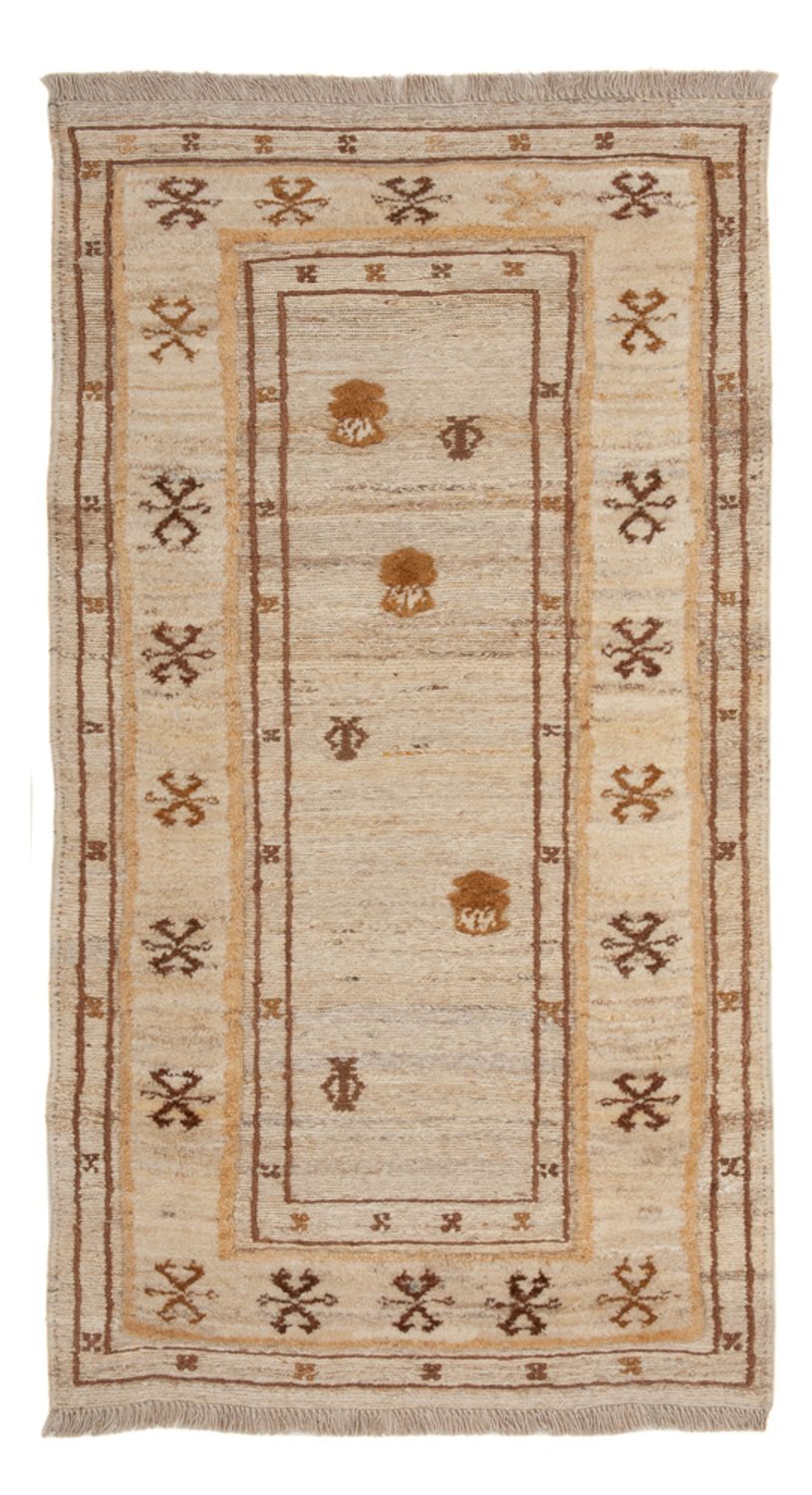 Gabbeh-tæppe - Persisk - 142 x 73 cm - beige