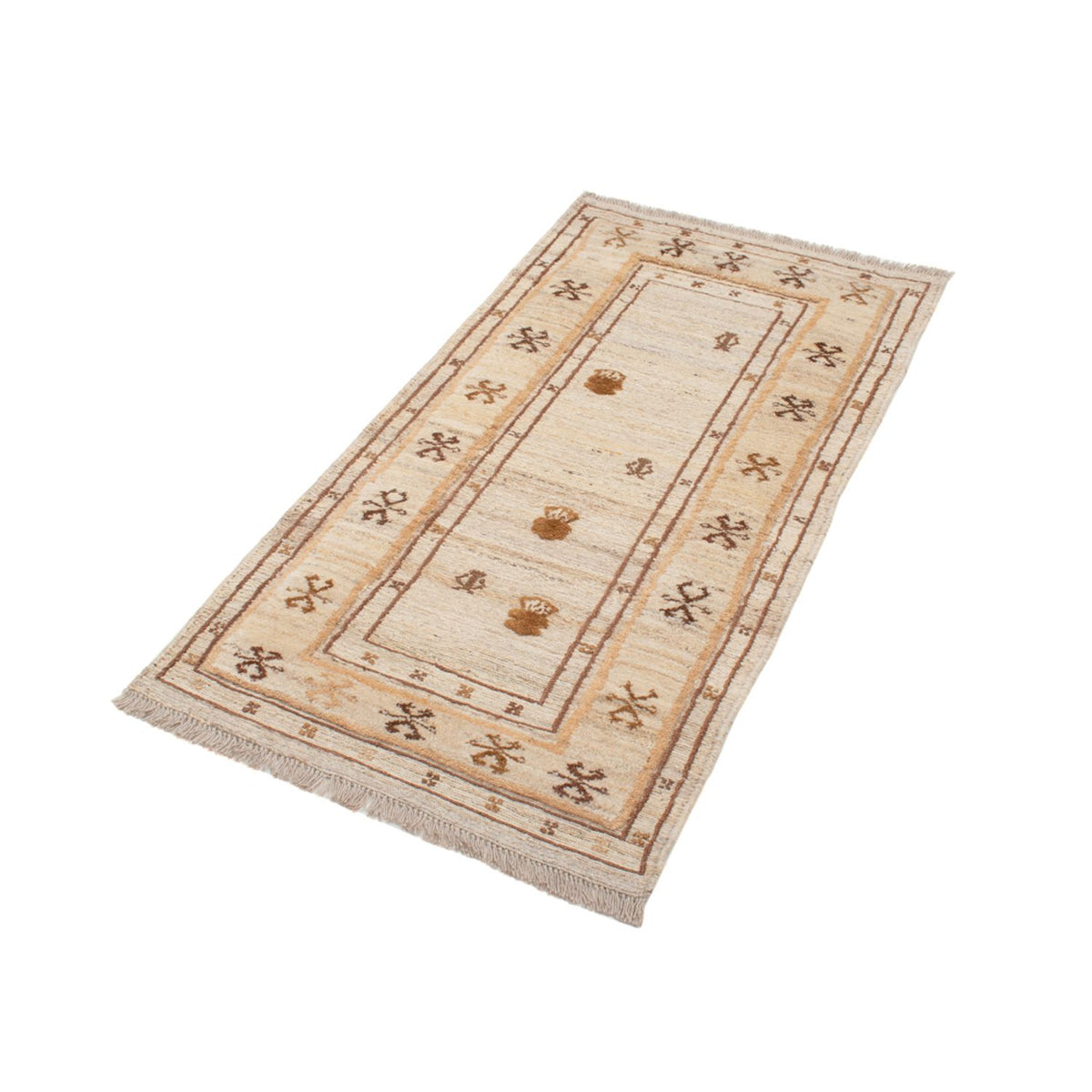 Gabbeh-tæppe - Persisk - 142 x 73 cm - beige