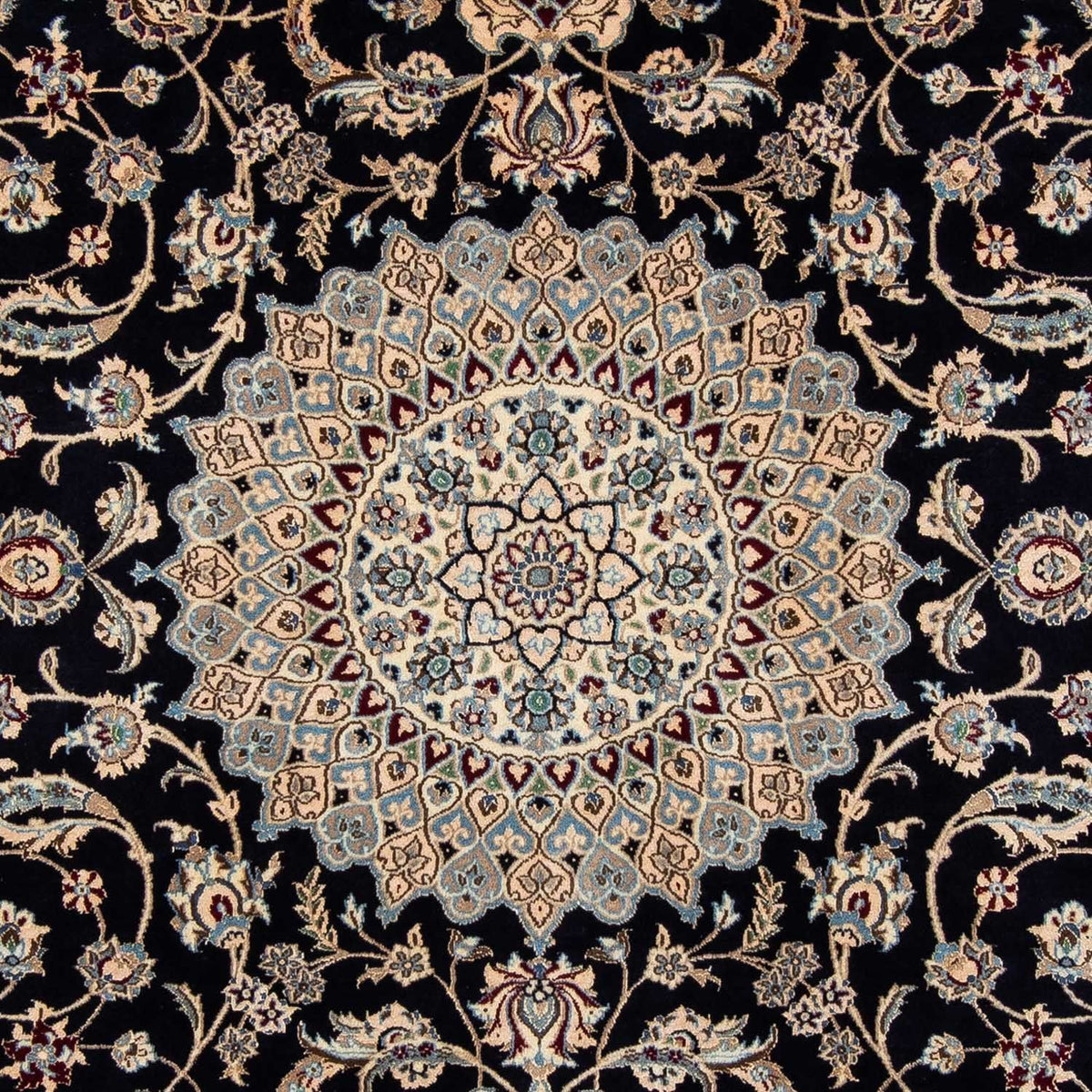 Persisk tæppe - Nain - 290 x 204 cm - sort