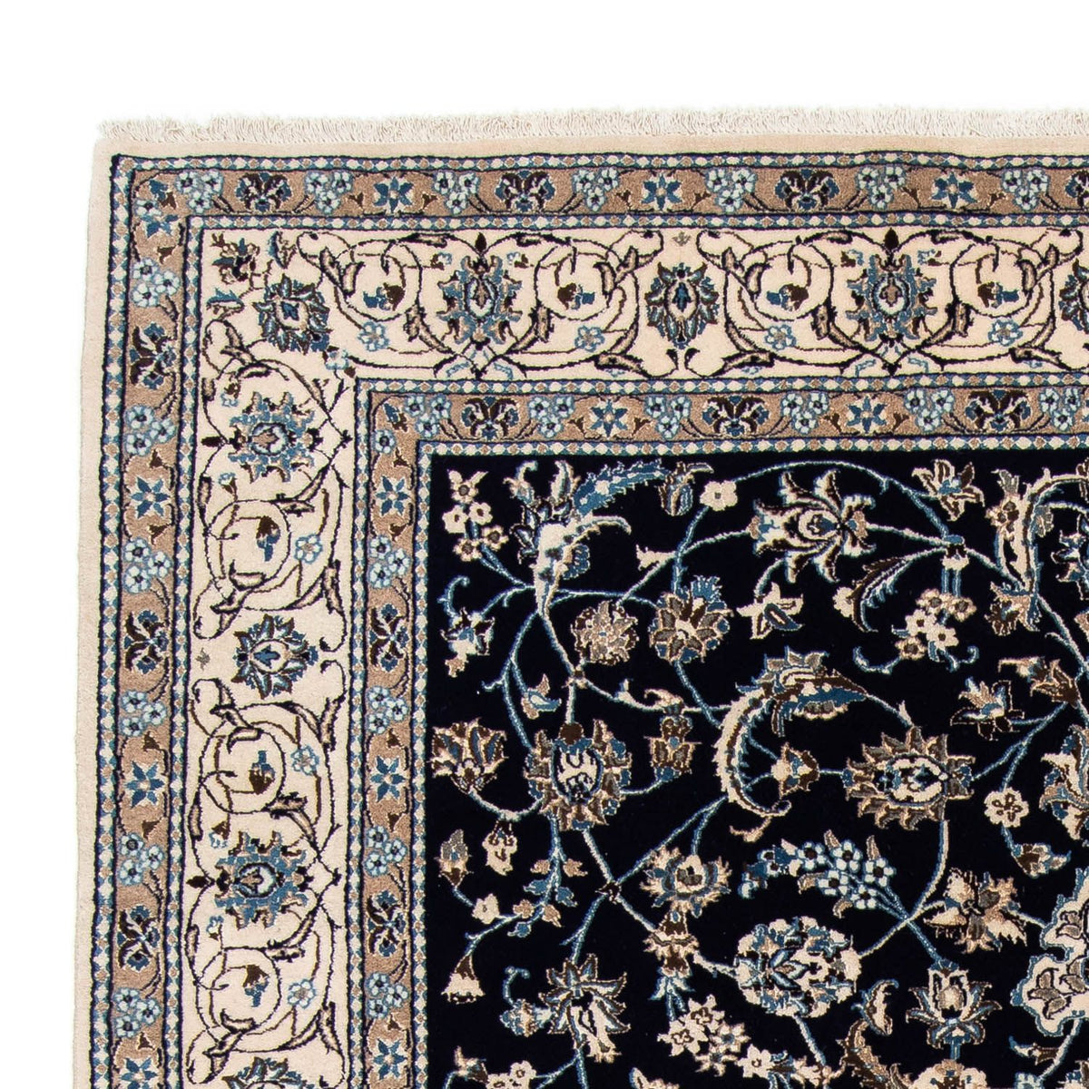 Persisk tæppe - Nain - 290 x 201 cm - sort