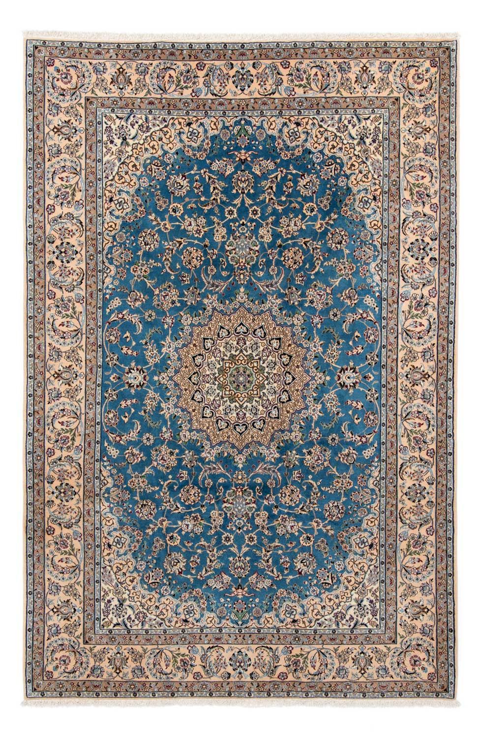 Persisk tæppe - Nain - 296 x 197 cm - blå