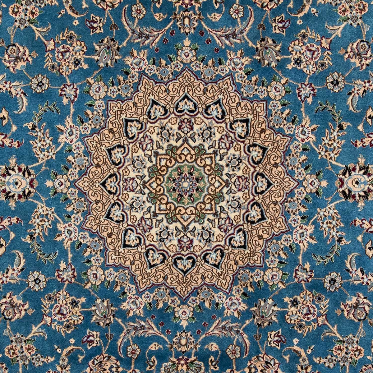 Persisk tæppe - Nain - 296 x 197 cm - blå