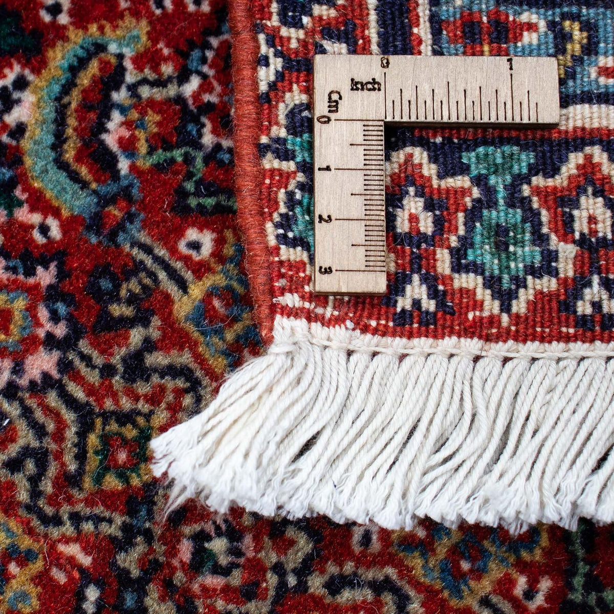 Persisk tæppe - Nain - 323 x 256 cm - mørkerød