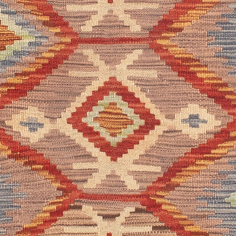 Løber Kelim Carpet - Splash - 298 x 77 cm - rød