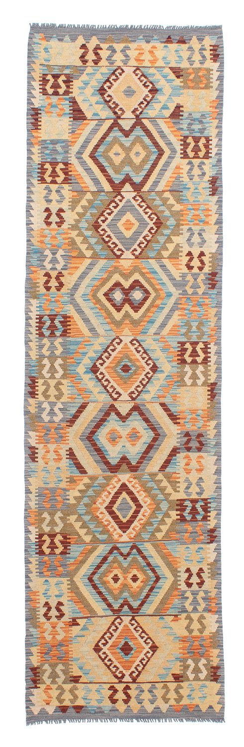 Løber Kelim Carpet - Splash - 293 x 83 cm - flerfarvet